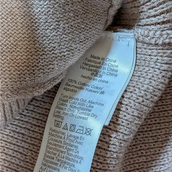 J.Crew Cropped Cardigan Sweater XS Taupe Gold Buttons Braided Trim 100% Cotton - Picture 6 of 10